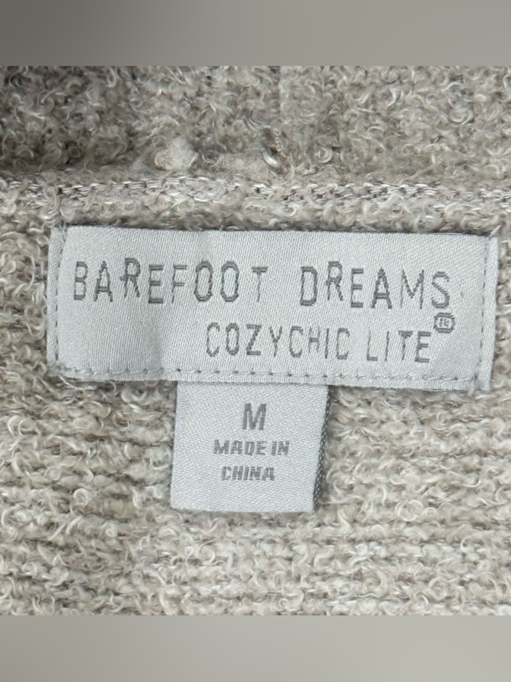 Barefoot Dreams Cozy Chic Lite Circle Cardigan Taupe Medium Lounge Soft Warm - Picture 6 of 11